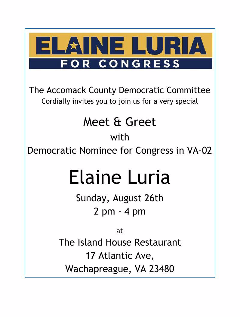 Elaine Luria Accomack Meet & Greet